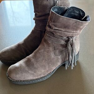 Born Grey Suede Ankle Boots